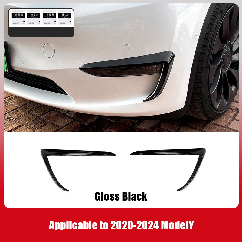 Fog Light Trim for Tesla Model 3/Y - High-Quality ABS with Carbon Fiber Finish-TESGOD