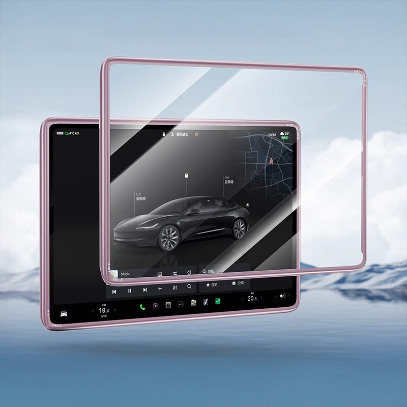 Tesla Model 3/Y Integrated Screen Protector & Case – Full-Coverage Tempered Glass-TESGOD