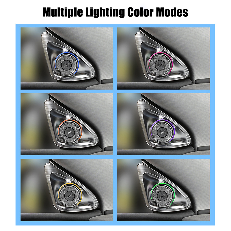 4D Rotating Tweeter LED Ambient Speakers （2 Pieces） for Tesla Model 3 (2017-2024+) / Y (2020-2024)-TESGOD