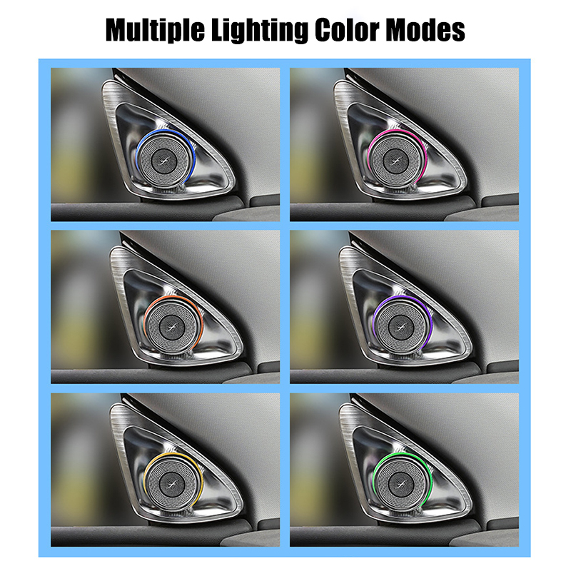 4D Rotating Tweeter LED Ambient Speakers （2 Pieces） for Tesla Model 3 (2017-2024+) / Y (2020-2024)-TESGOD
