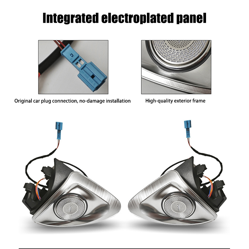 4D Rotating Tweeter LED Ambient Speakers （2 Pieces） for Tesla Model 3 (2017-2024+) / Y (2020-2024)-TESGOD
