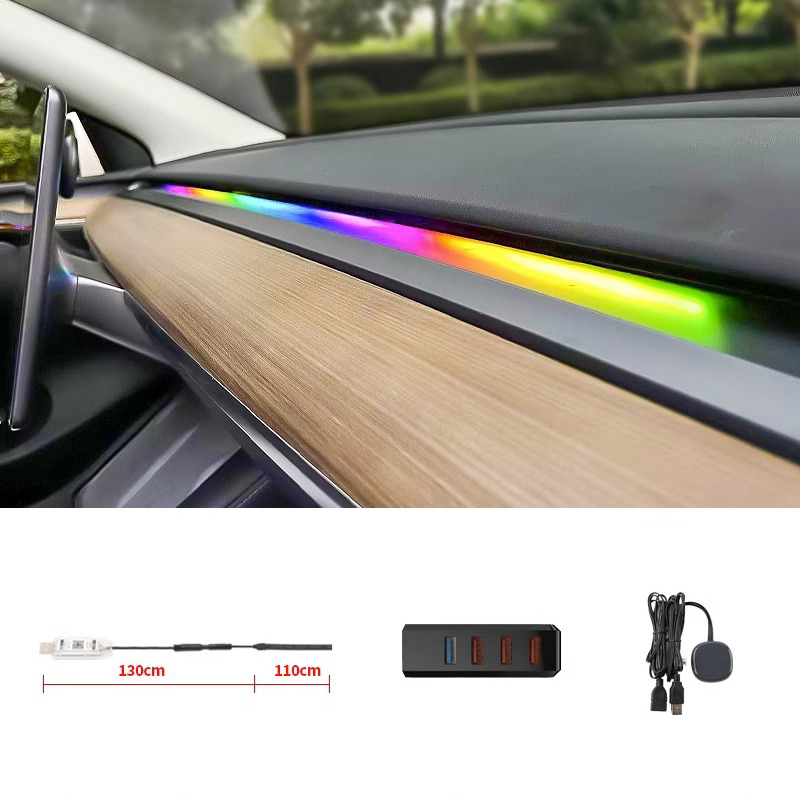 Tesla Model 3/Y Dashboard Ambient Lighting – Light Syncs with Music-TESGOD