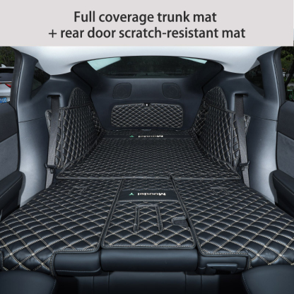 Tesla Model Y Trunk Mats – Waterproof, Soundproof, Stain-Resistant-TESGOD