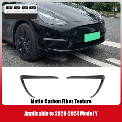 Fog Light Trim for Tesla Model 3/Y - High-Quality ABS with Carbon Fiber Finish-TESGOD