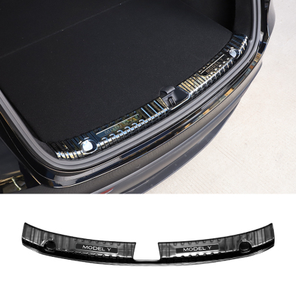 Trunk Guard Plate for Tesla Model 3/Y – Stainless Steel, Black Titanium Coating-TESGOD