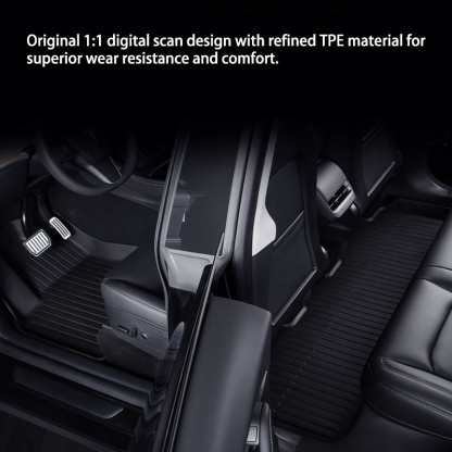 Eco-Friendly TPE All-Weather Foot Mats for Tesla Model 3-TESGOD