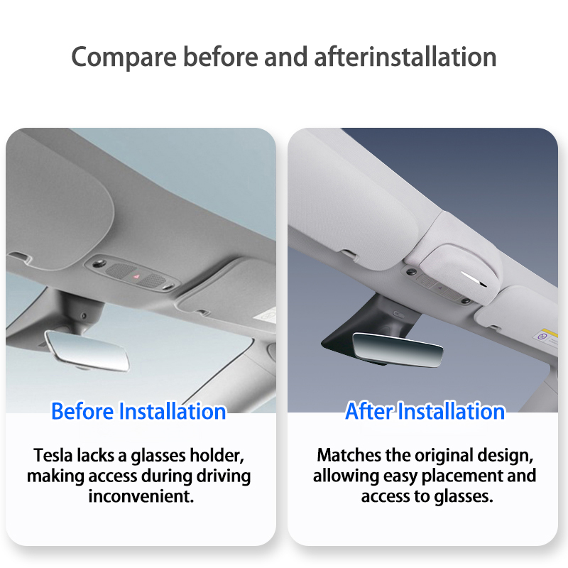 Tesla Sunglass Holder for Model 3/Y – Easy Installation-TESGOD