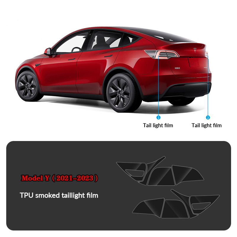 Compatible with Tesla Model Y (2021-2024) Headlights and Taillight Protection Film-TESGOD
