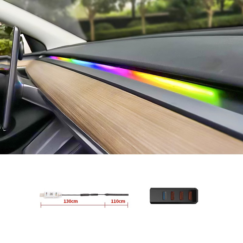 Tesla Model 3/Y Dashboard Ambient Lighting – Light Syncs with Music-TESGOD