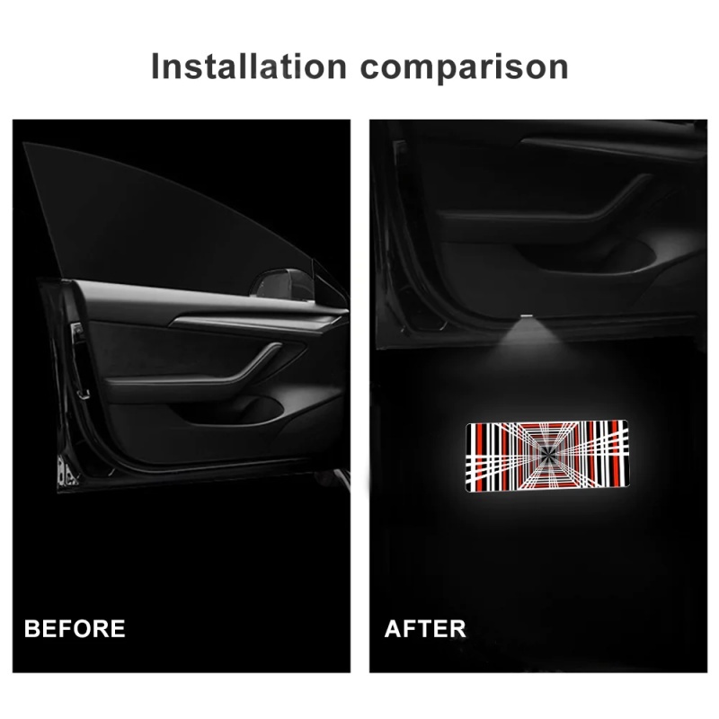 Plaid Projector Lights Tesla Model S/3/X/Y Door-TESGOD