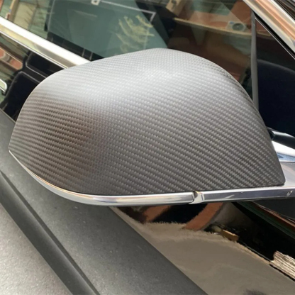 Precision Carbon Fiber Side Mirror Caps for Tesla Model S (1 Pair)-TESGOD