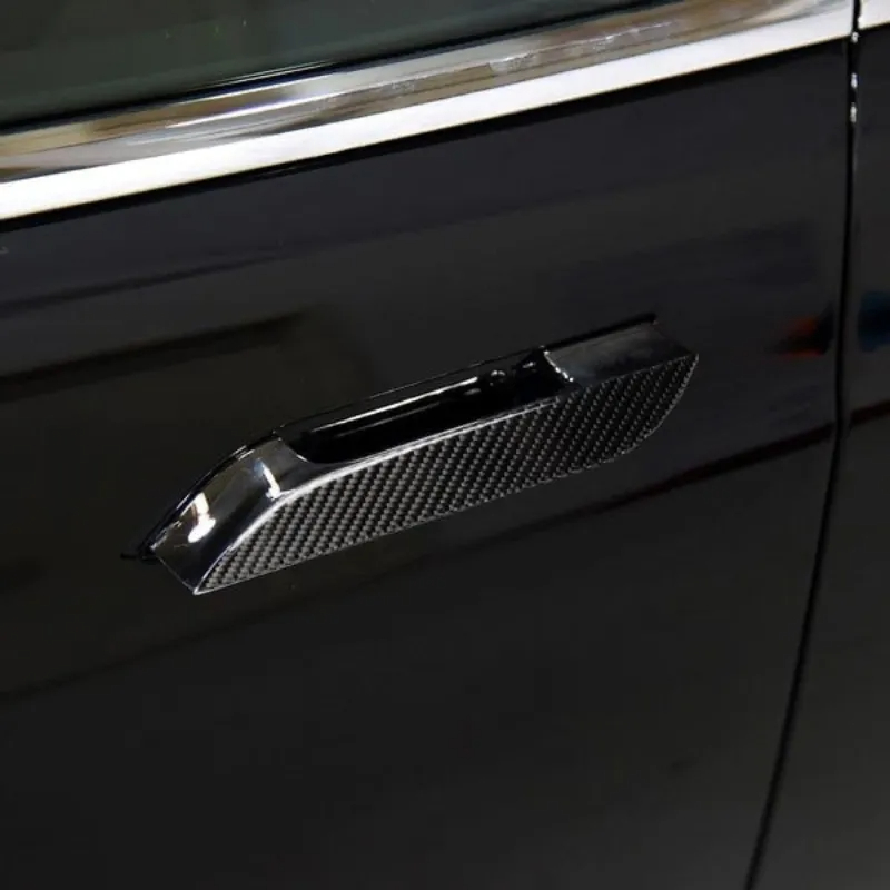 Real Carbon Fiber Door Handle Trim for Tesla Model S（2020-2023）-TESGOD