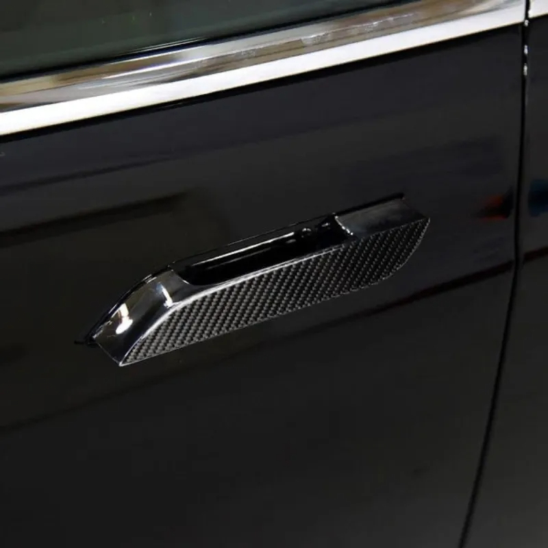 Real Carbon Fiber Door Handle Trim for Tesla Model S（2020-2023）-TESGOD