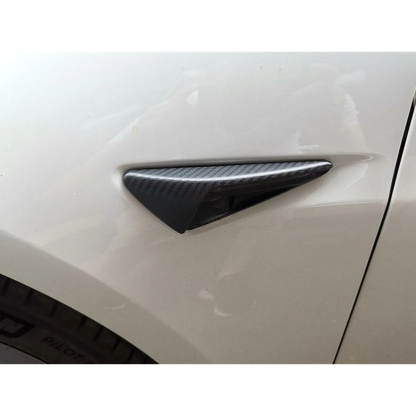 Real Carbon Fiber Side Camera Cover for Tesla Model 3 Highland-TESGOD