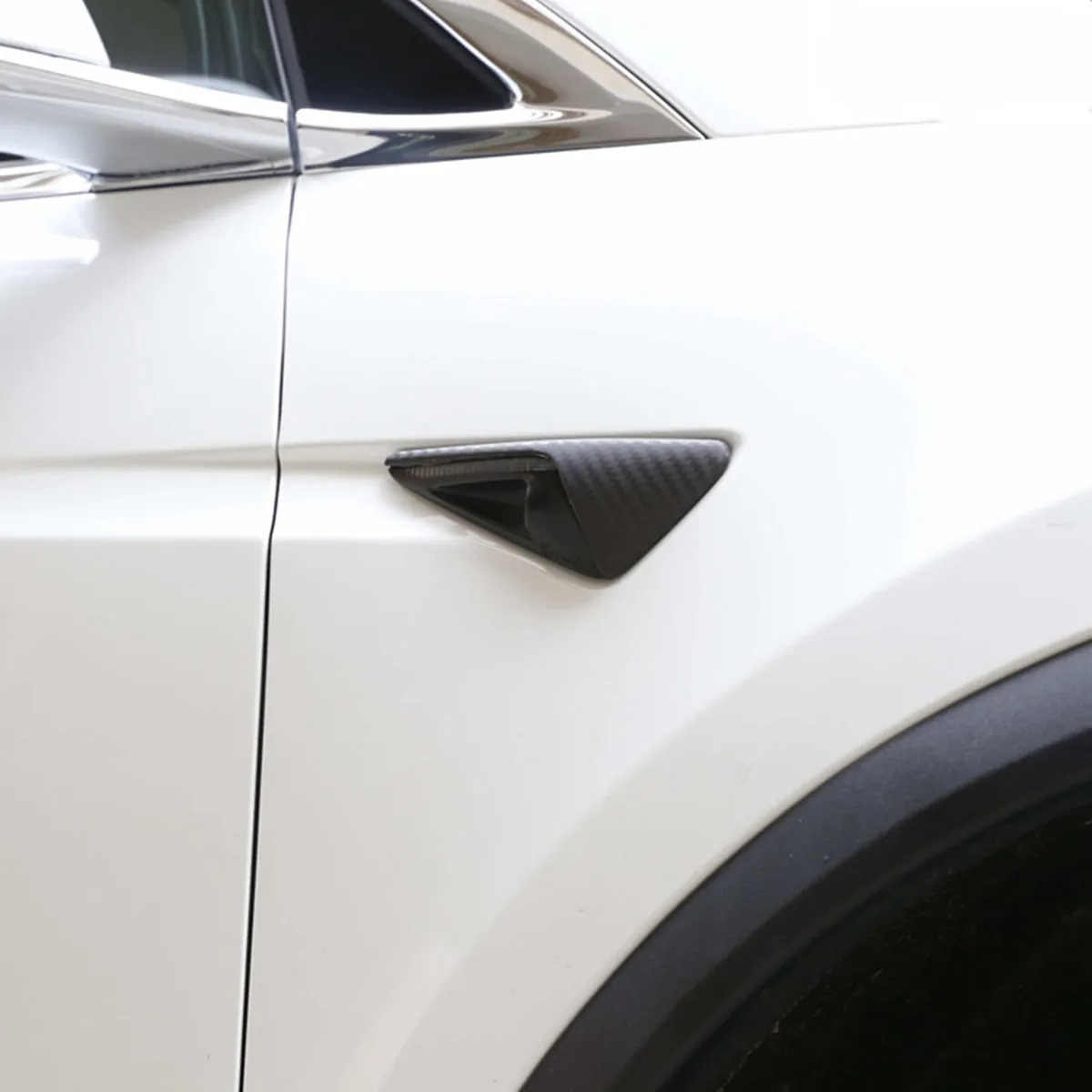 Real Carbon Fiber Side Camera Cover for Tesla Model 3 Highland-TESGOD