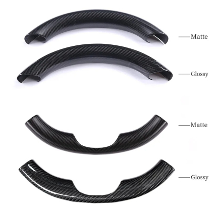 Real Carbon Fiber Steering Wheel Cover for Tesla Model Y/3 Highland-TESGOD
