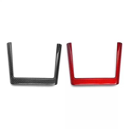 Real Dry Carbon Fiber Wireless Charging Frame for New Model Y 2025+ / Model 3 Highland 2024+-TESGOD