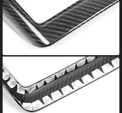 Real Dry Carbon Fiber Wireless Charging Frame for New Model Y 2025+ / Model 3 Highland 2024+-TESGOD