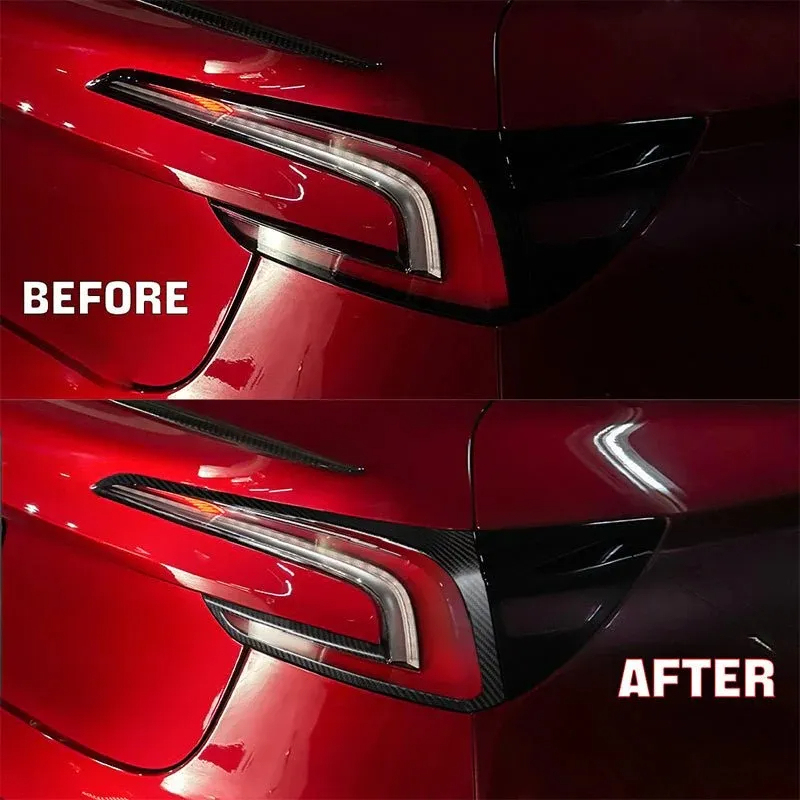 Real carbon fiber tail light frame for the Tesla Model 3 Highland (2 pcs)-TESGOD
