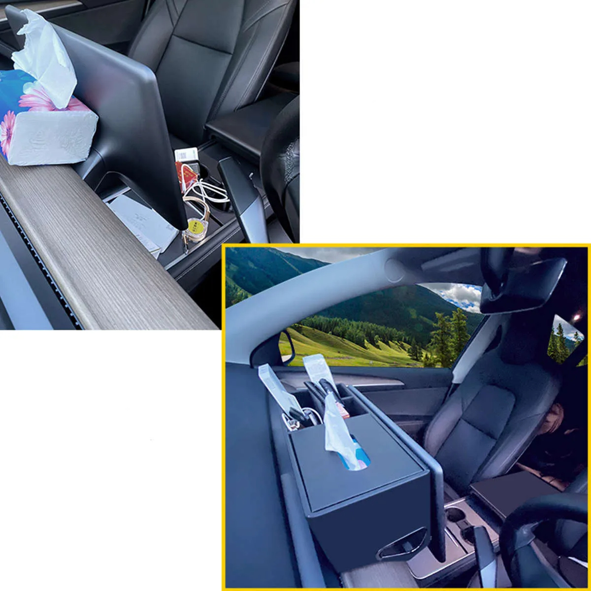 Rear Screen Storage Box for Tesla Model 3/Y-TESGOD