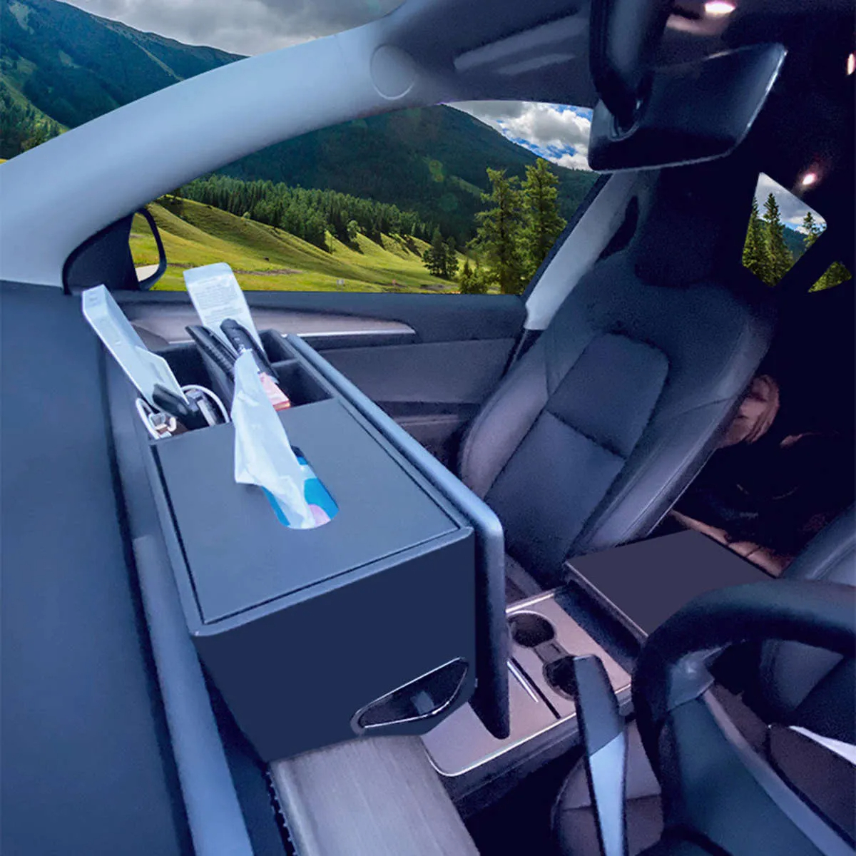 Rear Screen Storage Box for Tesla Model 3/Y-TESGOD