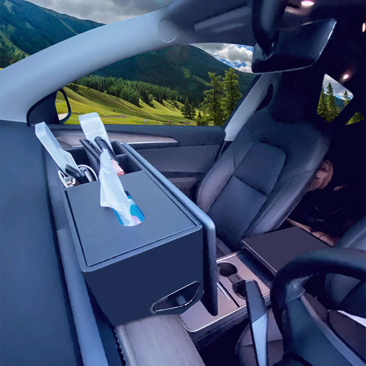 Rear Screen Storage Box for Tesla Model 3/Y-TESGOD