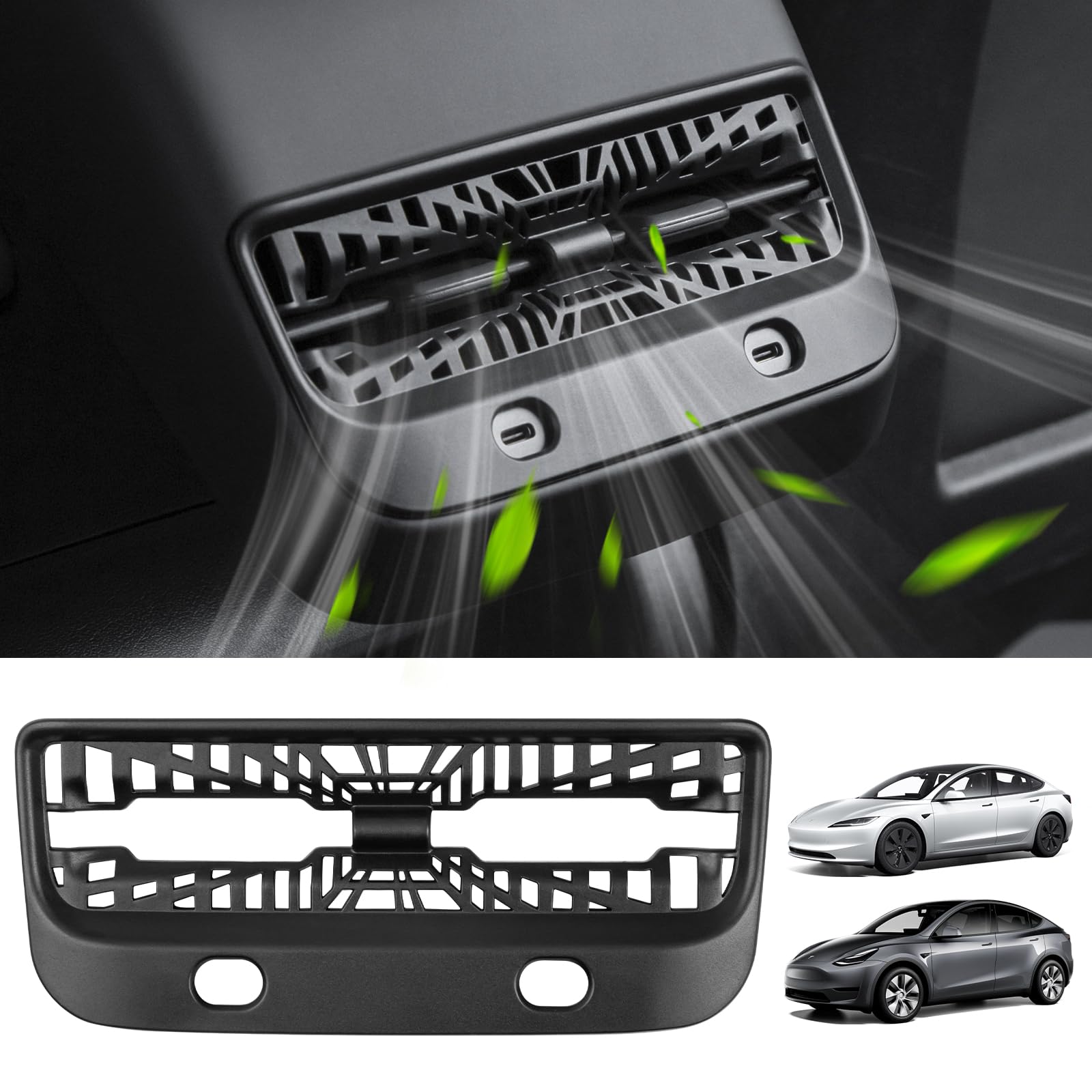 Tesla Model Y/3 Rear Seat Vent Cover Frame and Under Seat Outlet Cover-TESGOD