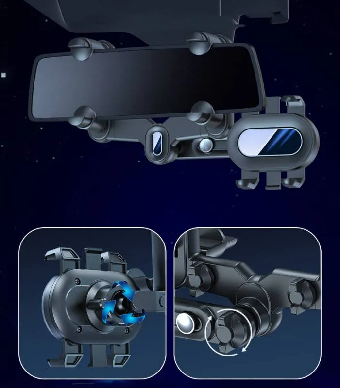 Retractable Phone Holder for Tesla Rearview Mirror（2017 - 2023）-TESGOD