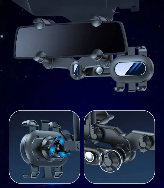 Retractable Phone Holder for Tesla Rearview Mirror（2017 - 2023）-TESGOD