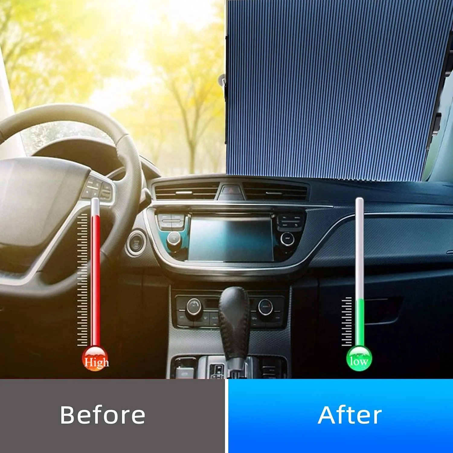 Retractable Tesla Model 3/Y Sunshades-TESGOD