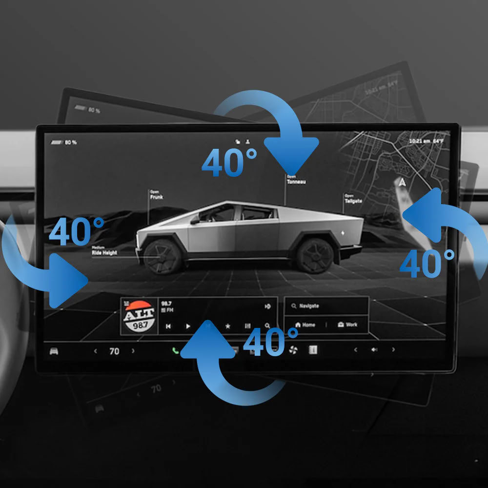 Rotatable Center Console Screen Mount for Tesla Cybertruck