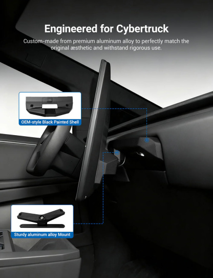 Rotatable Center Console Screen Mount for Tesla Cybertruck