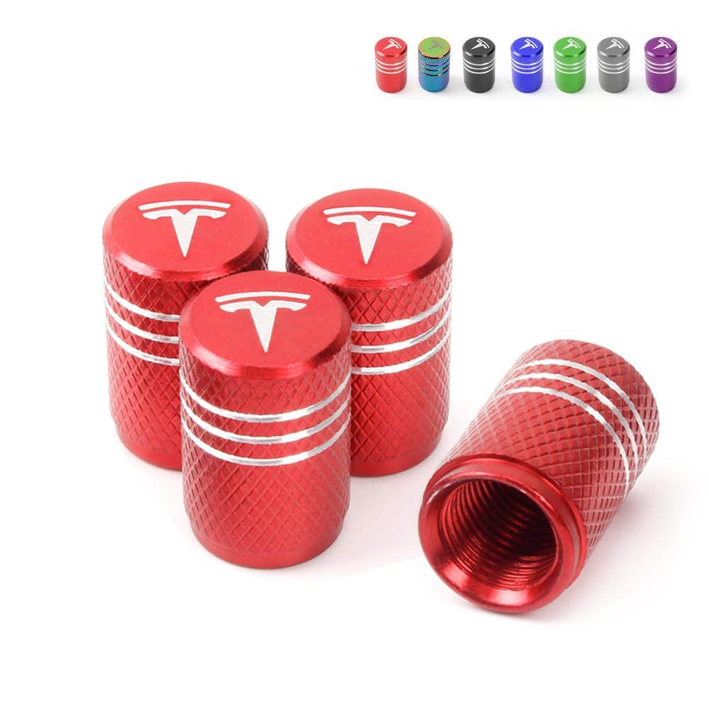 Tesla Valve Stem Caps (4 pcs)-TESGOD