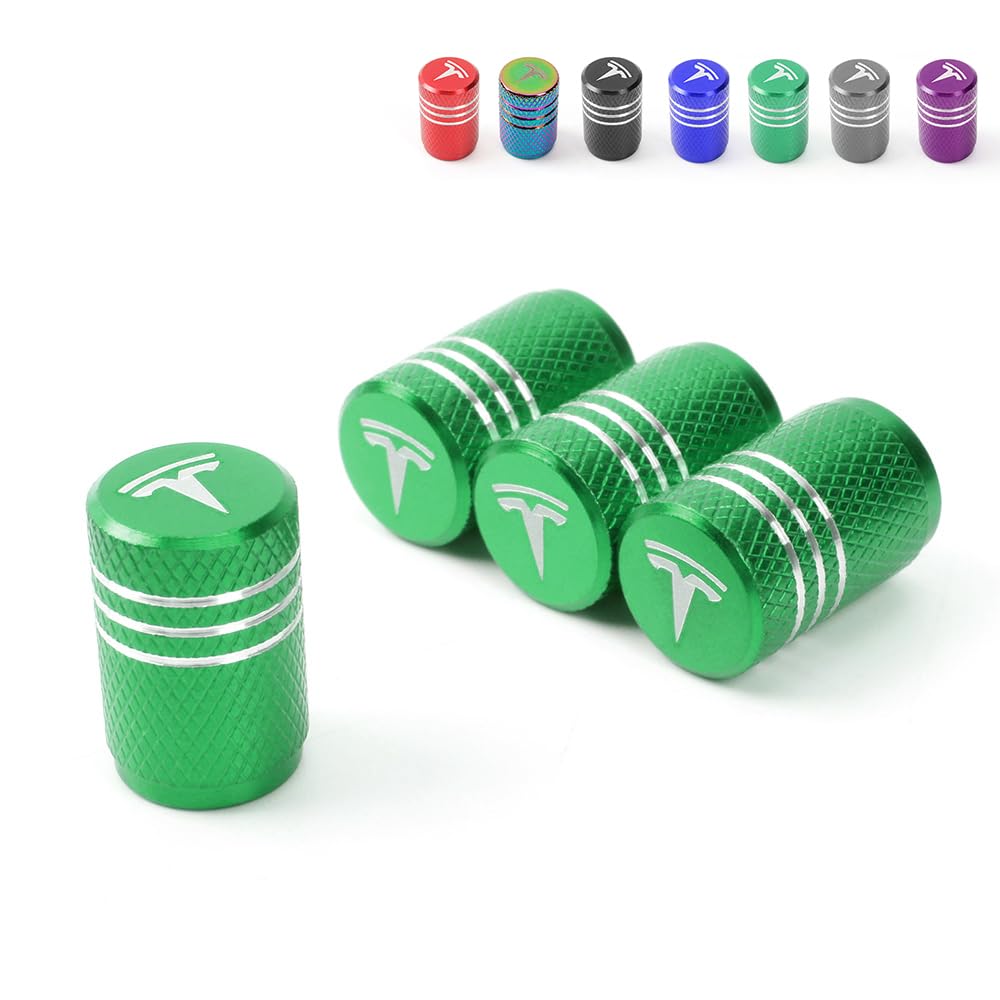 Tesla Valve Stem Caps (4 pcs)-TESGOD
