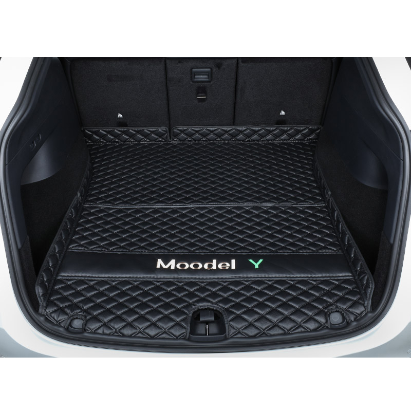 Tesla Model Y Trunk Mats – Waterproof, Soundproof, Stain-Resistant-TESGOD