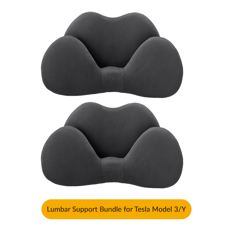 Suede Memory Foam Neck Pillow for Tesla Model 3/Y（All Model Years）| Height Adjustable | Removable Cover