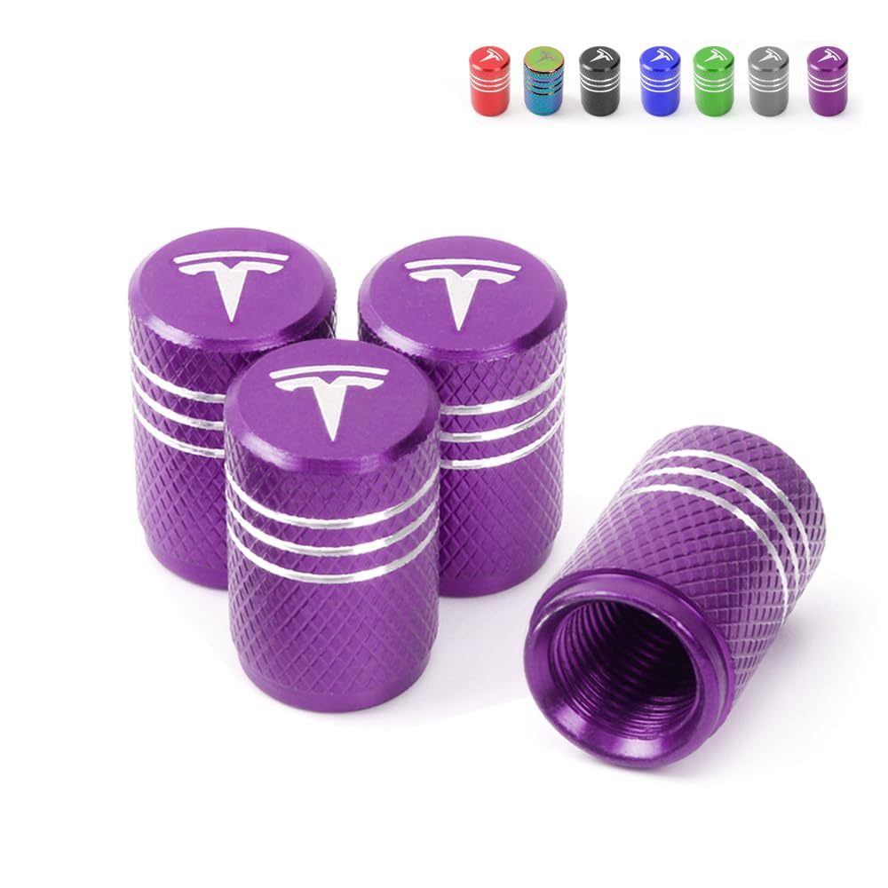Tesla Valve Stem Caps (4 pcs)-TESGOD