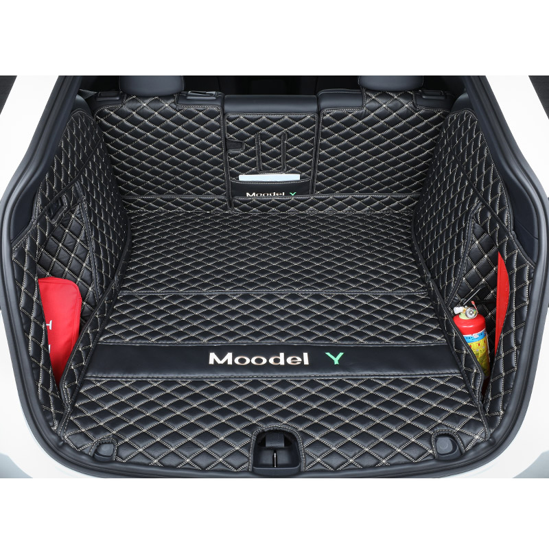 Tesla Model Y Trunk Mats – Waterproof, Soundproof, Stain-Resistant-TESGOD