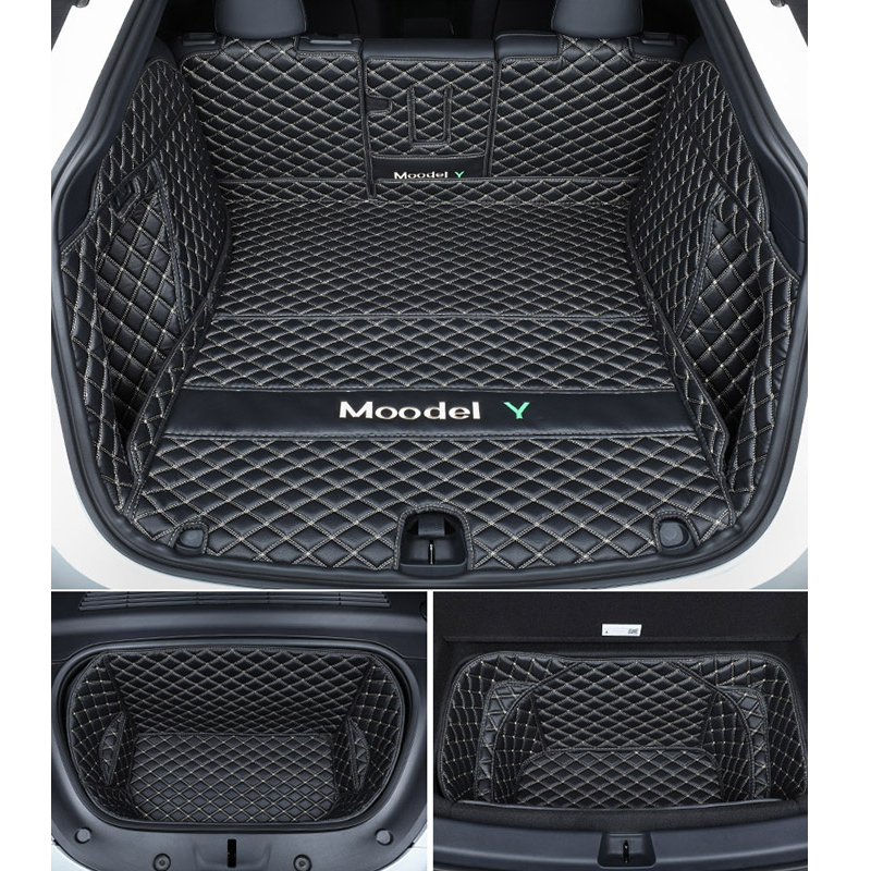 Tesla Model Y Trunk Mats – Waterproof, Soundproof, Stain-Resistant-TESGOD