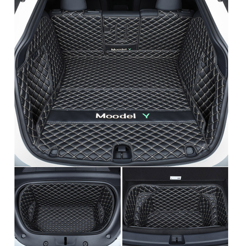 Tesla Model Y Trunk Mats – Waterproof, Soundproof, Stain-Resistant-TESGOD