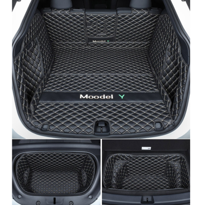 Tesla Model Y Trunk Mats – Waterproof, Soundproof, Stain-Resistant-TESGOD