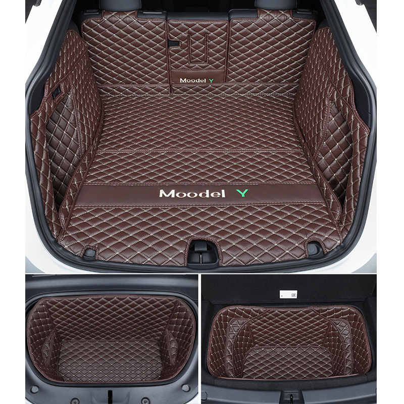 Tesla Model Y Trunk Mats – Waterproof, Soundproof, Stain-Resistant-TESGOD