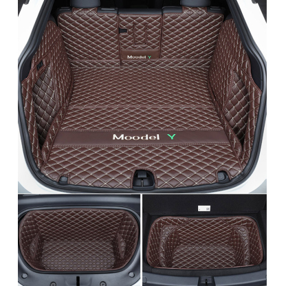 Tesla Model Y Trunk Mats – Waterproof, Soundproof, Stain-Resistant-TESGOD