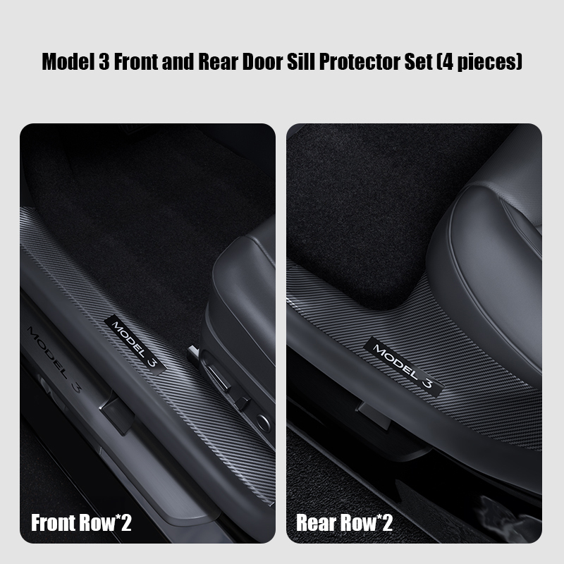 Door Sill Protector For Tesla Model 3 (2024+ ) / Y (2021-2024)-TESGOD