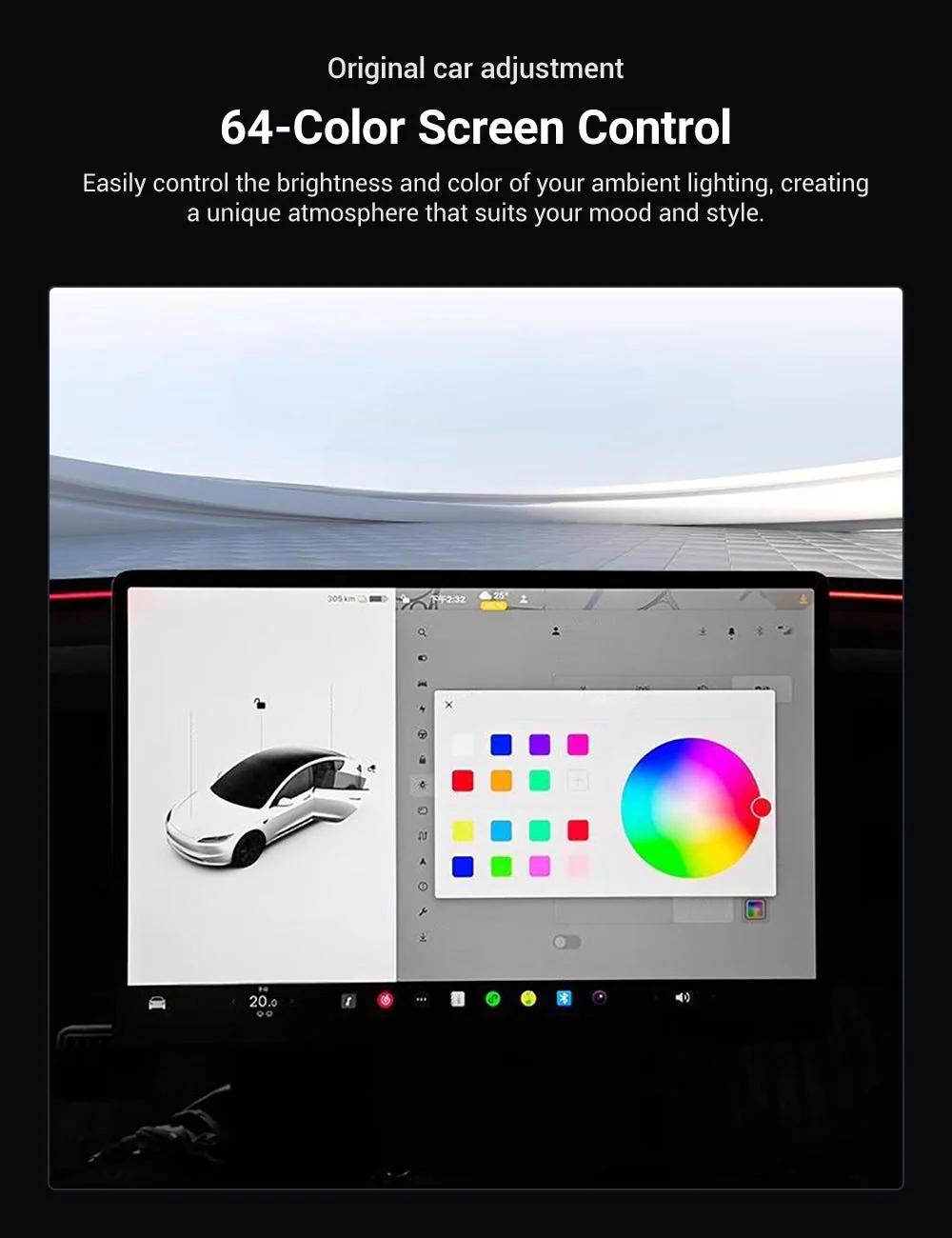 Seat Back Ambient Lighting for Tesla Model 3 Highland 2024+ / New Model Y 2025+  (Set of 2)-TESGOD