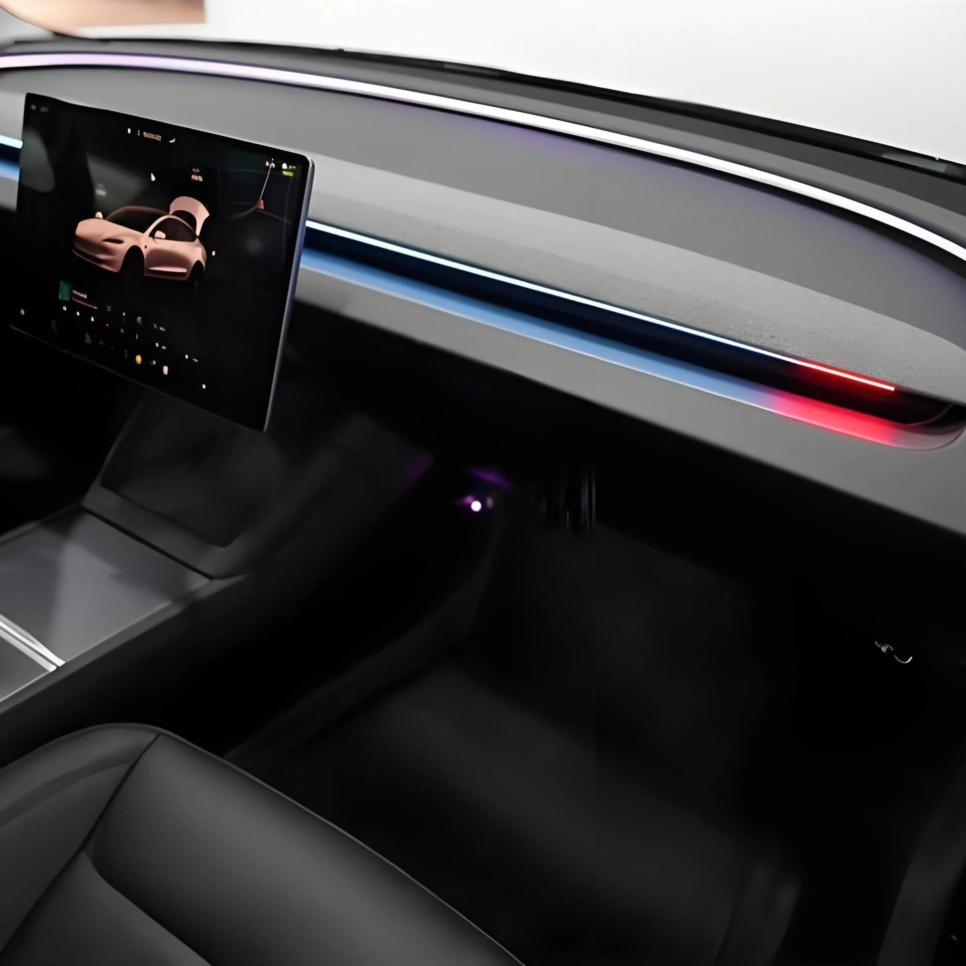 Smart BSD Blind Spot Monitor RGB Ambient Alert Lights for Tesla Model 3/Y