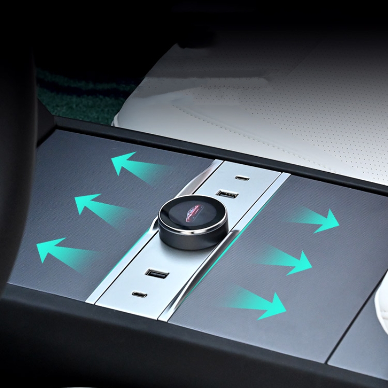 Smart Rotating Gear Shift Dock for Tesla Model 3 Highland - With Display and Quick Charge Ports-TESGOD