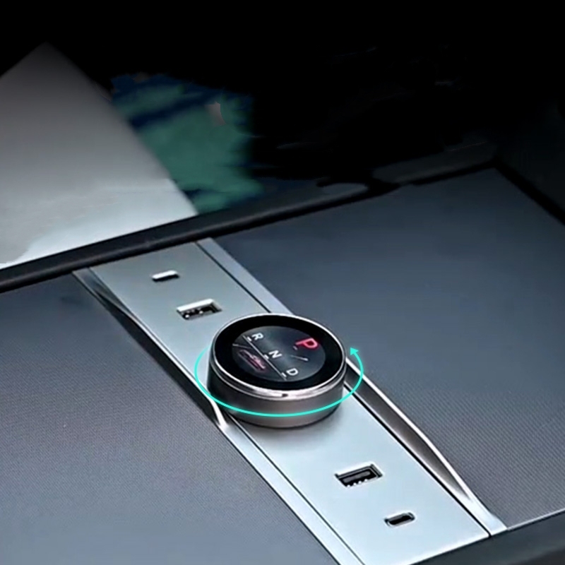Smart Rotating Gear Shift Dock for Tesla Model 3 Highland - With Display and Quick Charge Ports-TESGOD
