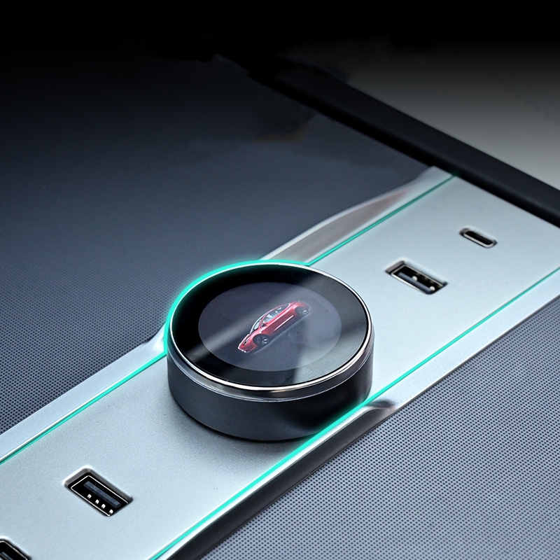 Smart Rotating Gear Shift Dock for Tesla Model 3 Highland - With Display and Quick Charge Ports-TESGOD