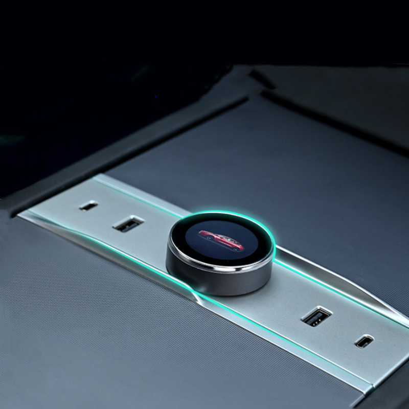 Smart Rotating Gear Shift Dock for Tesla Model 3 Highland - With Display and Quick Charge Ports-TESGOD